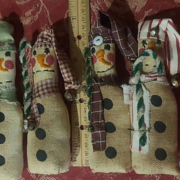 Handmade Primitive Slender/Pencil Snowman Lot of 5 - Picture 3 of 7